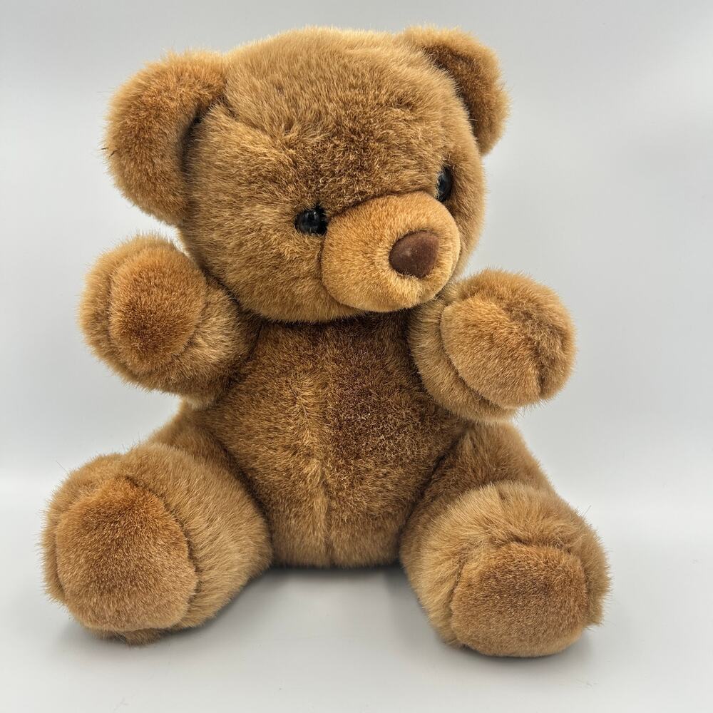 Vintage 1988 Chrisha Playful Plush Brown Teddy Bear 10” Stuffed Animal Toy Korea